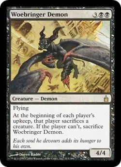WOEBRINGER DEMON mtg NM Ravnica City of Guilds 1 Rare - Image 1
