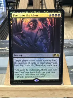 MTG *Peer Into the Abyss foil X1* (NM) Core Set 2021 Magic the Gathering - Image 1
