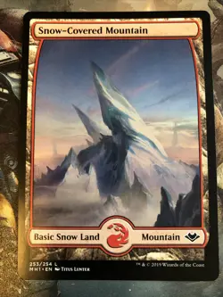 1x Snow-Covered Mountain (253) Modern Horizons NM Full art MTG Magic x1 MKE - Image 1