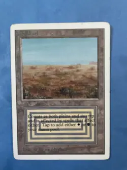 MTG Unlimited Edition, Scrubland Dual Land! 1993 Vintage Magic. - Image 1