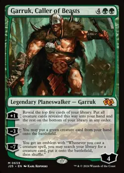 Garruk, Caller of Beasts Light Play, English Magic the Gathering MTG Foundations - Image 1
