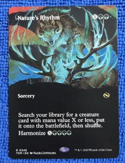 MTG 1x Nature's Rhythm (Borderless) Tarkir: Dragonstorm Regular - Image 1