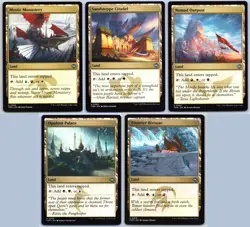 Set of 5 Triple Triland Wedge Land - Tarkir Dragonstorm - MTG - Magic - Near Min - Image 1
