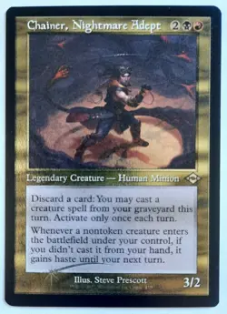 MTG 2021 Modern Horizons 2 CHAINER, NIGHTMARE ADEPT 419 Retro Frame Foil-Etched - Image 1