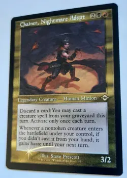 MTG 2021 Modern Horizons 2 CHAINER, NIGHTMARE ADEPT 419 Retro Frame Foil-Etched - Image 3
