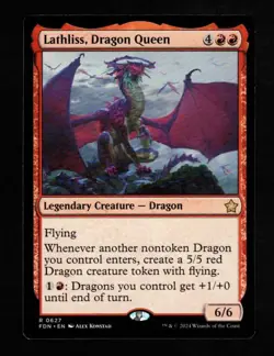 1 x Lathliss, Dragon Queen-Magic the Gathering-MTG-Foundations-Near Mint-rare - Image 1