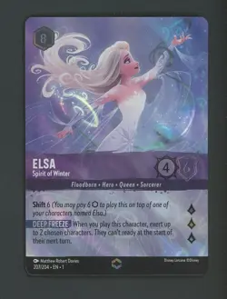 2023 Disney Lorcana The First Chapter 207 Elsa Enchanted Spirit of Winter - Image 1
