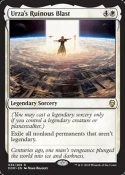 Near Mint, English - 1 x MTG Urza's Ruinous Blast - Foil Dominaria - Image 1