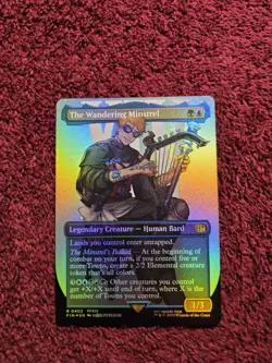MTG The Wandering Minstrel 0403 (Borderless) Final Fantasy Foil - Image 1