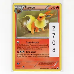 Pokemon TCG Flareon 12/108 BW Dark Explorers Regular Uncommon Card EN-LP 2012 - Image 3