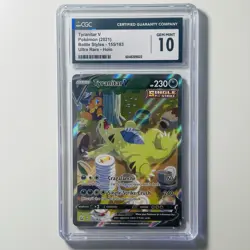 2021 Pokemon Battle Styles Tyranitar V Alt Art #155 CGC 10 Gem Mint - Image 1