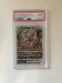 Pokemon TCG Hisuian Zoroark VSTAR Galarian Gallery 2023 SWSH Crown Zenith PSA 10 - Image 1