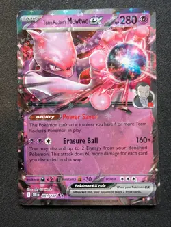 Team Rocket's Mewtwo ex 81/182 - Pokemon TCG Destined Rivals: Holo Ultra Rare NM - Image 1