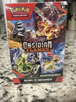 Pokemon TCG Scarlet and Violet Obsidian Flames Booster Bundle 6 Packs New Sealed - Image 1