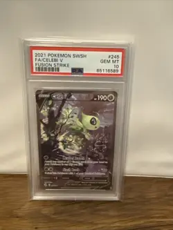 Pokemon Celebi V Fusion Strike Full Alt Art #245 PSA 10 Gem Mint - Image 1