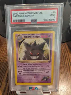 2000 Pokemon Gym Challenge Sabrina's Gengar #29 PSA 9 Rare Pokemon Card Vintage - Image 1