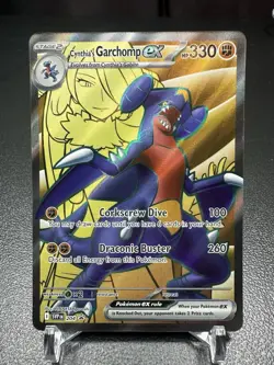 Pokemon TCG Cynthia's Garchomp EX Holo Card - Image 1