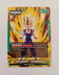 DBS Dragon Ball Fusion World FB01-071 Son Gohan Childhood Leader Trading Card - Image 1