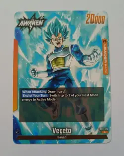 DBS Dragon Ball Fusion World FB02-105 Vegeta Leader Card - Image 1