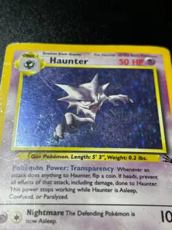 Haunter 06/62 - Fossil Holo Rare Pokemon Card Vintage Damaged - Image 2