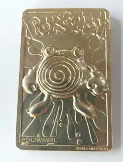 Pokemon Poliwhirl 23K Gold Plated Trading Card 1999 Burger King Fast Shipping!! - Image 1