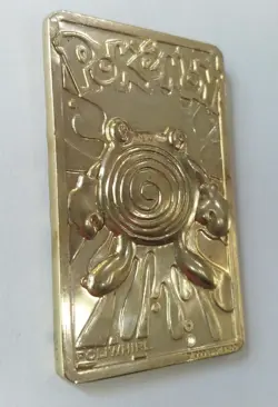 Pokemon Poliwhirl 23K Gold Plated Trading Card 1999 Burger King Fast Shipping!! - Image 3