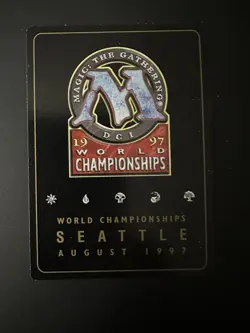 MTG Hand Painted Frame Break Black Lotus On 97 World Champ Card Rush Family - Image 2