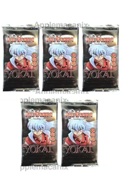 5 Booster Packs InuYasha TCG Yokai Set Trading Card Game 2005 Score NEW SEALED - Image 1
