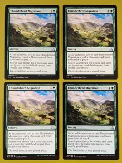 Thunderherd Migration x4 Rivals of Ixalan 4x Playset Magic the Gathering MTG - Image 1