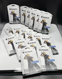 17x Magic the Gathering Sleeved Play Booster Pack Universes Beyond Final Fantasy - Image 1