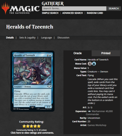 2022 MTG Magic the Gathering Warhammer 40000 Surge Foil #23 Heralds of Tzeentch - Image 3