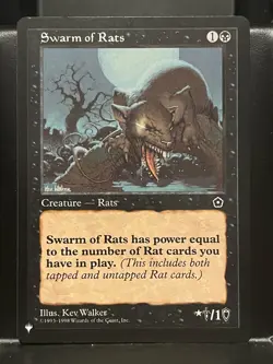 Swarm of Rats Portal Second Age Regular NM The List Mystery MTG Magic Card - Image 1