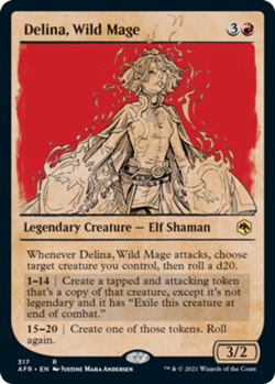 [1x] Delina, Wild Mage - Foil - Showcase Near Mint, English AFR Extras MTG Magic - Image 1