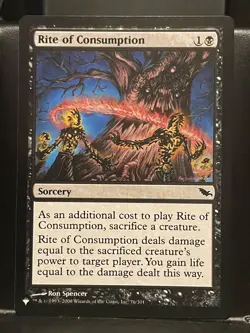 Rite of Consumption Shadowmoor Regular NM The List Mystery MTG Magic Card - Image 1