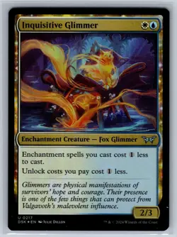 Inquisitive Glimmer DSK Duskmourn MTG 217 FOIL UNCOMMON M/NM - Image 1