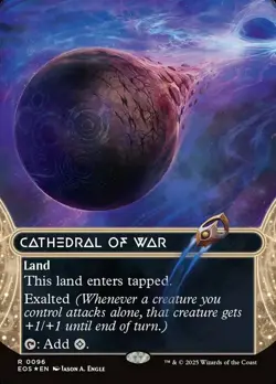 MTG Cathedral of War (0096) - Galaxy Foil - Borderless, NM-Mint, English Edge of - Image 1