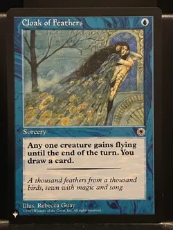 Cloak of Feathers Portal Regular NM The List Mystery MTG Magic Card - Image 1