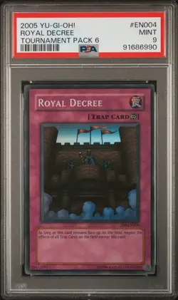 PSA 9 YuGiOh Royal Decree TP6-EN004 Super Rare Tournament Pack 6 MINT - Image 1