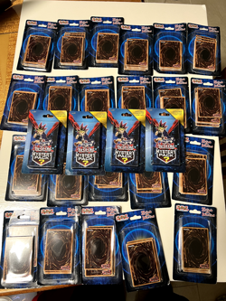 Yu Gi Oh Lot of 26 Sealer Blister Cards, 650+ cards - Image 1