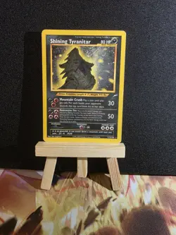 Pokemon TCG Shining Tyranitar Neo Destiny 1st Edition Shiny Holo Card 113/105 - Image 1