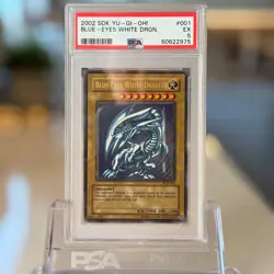 2002 Yugioh Blue Eyes White Dragon SDK-001 PSA 5 Ultra Rare #001 - Image 1