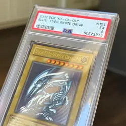 2002 Yugioh Blue Eyes White Dragon SDK-001 PSA 5 Ultra Rare #001 - Image 3