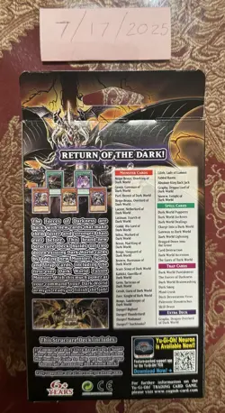 [SEALED] Yu-Gi-Oh! Dark World Structure Deck 1st Edition 83717859567 - Image 3