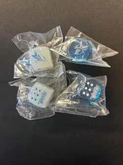 Yu-Gi-Oh Blue Eyes White Dragon Six Sided Dice Set of 4 - Image 1