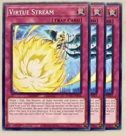 Yugioh! 3x Virtue Stream ROTA-EN068 Common 1st Ed NM - Image 1