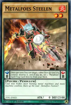 Yugioh! Metalfoes Steelen - TDIL-EN021 - Common - 1st Edition Lightly Played, En - Image 1