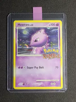 Mewtwo 9/16 Rumble Holo MP- [Holo Bleed 2 Swirls] Video Game Promo Pokemon Card - Image 1