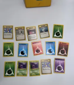 Vintage 1999 Pokemon Card Lot w/ Yellow Bulbasaur Binder Trainer Energy Grimer - Image 2