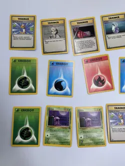 Vintage 1999 Pokemon Card Lot w/ Yellow Bulbasaur Binder Trainer Energy Grimer - Image 3