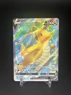 Pokemon TCG Dragonite v Full Art Holo Ultra Rare Card Pokemon Go 076/078 - Image 1